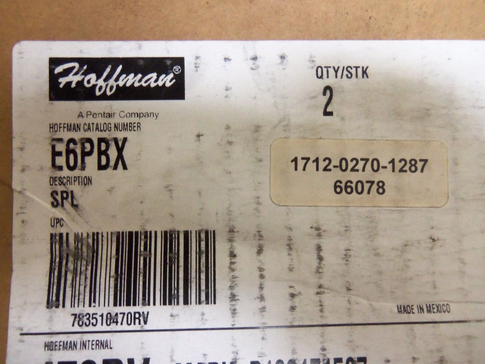 LOT OF 2 HOFFMAN E6PBX ENCLOSURE *NEW IN BOX*