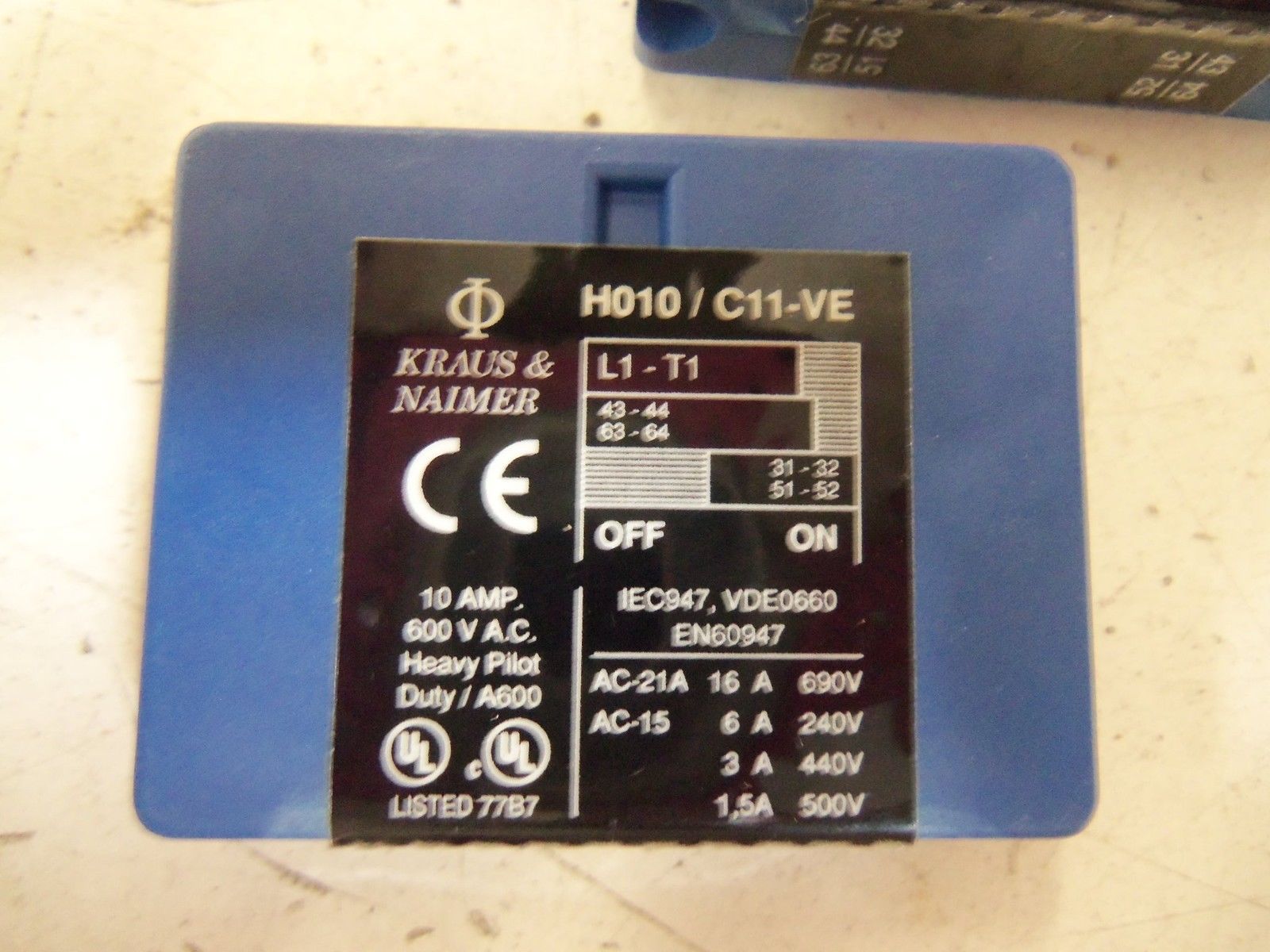 LOT OF 2 KRAUS & NAIMER H010/C11-VE *NEW NO BOX*