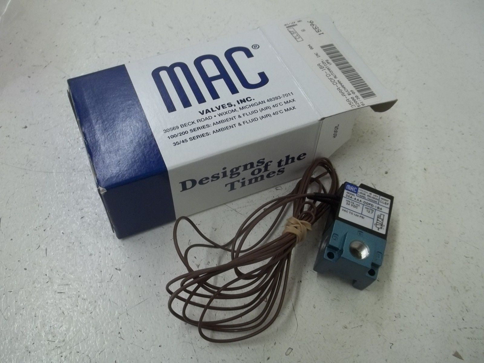 LOT OF 2 MAC 35A-AAA-DDFD-1BA SOLENOID VALVE *NEW IN BOX*