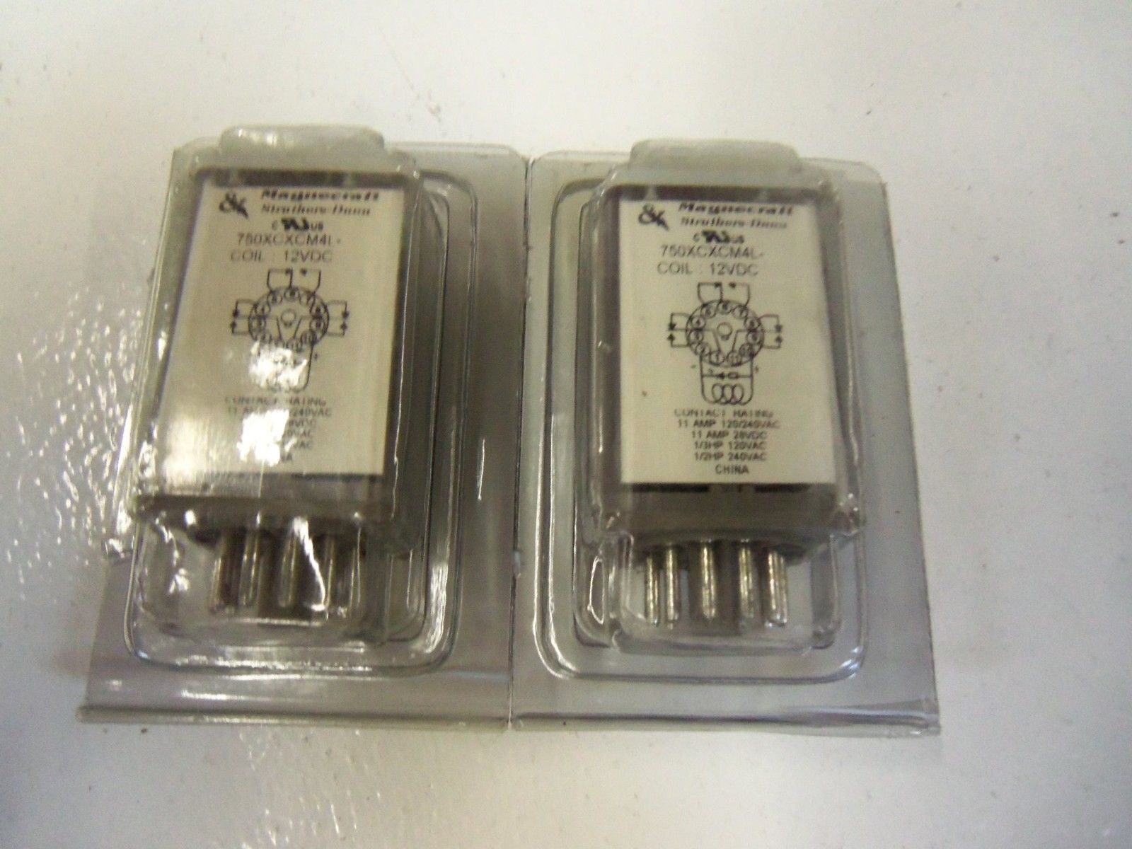 LOT OF 2 MAGNECRAFT 750XCXCM4L 12VDC *ORIGINAL PACKAGE*