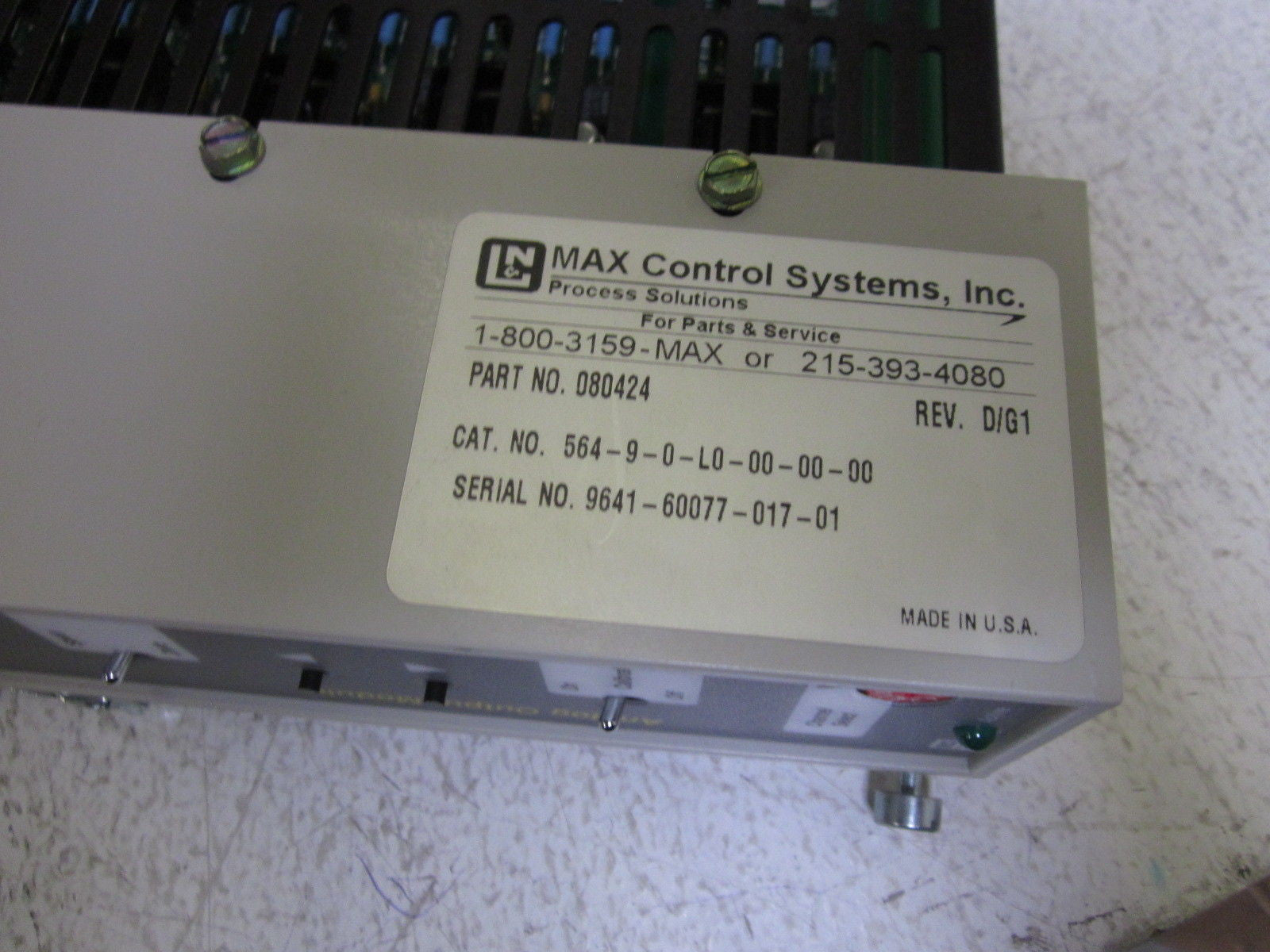 LOT OF 2 MAX CONTROL SYSTEMS 080424 REV.D/G1 ANALOG OUTPUT MODULE *USED*