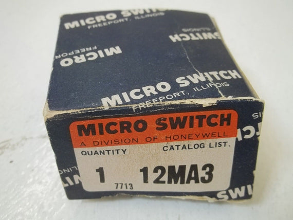 LOT OF 2 MICROSWITCH 12MA3 *NEW IN BOX*
