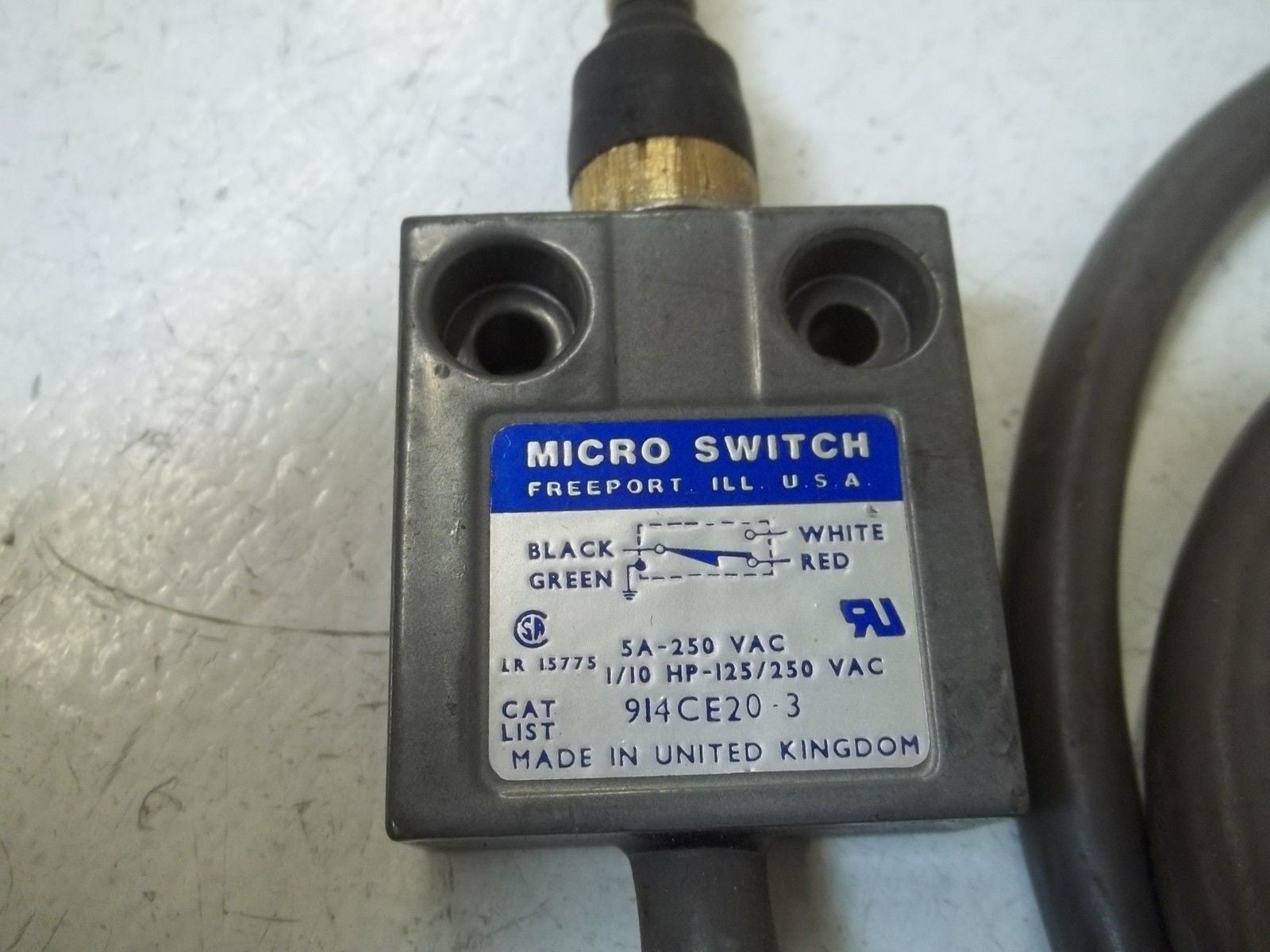 MICROSWITCH 914CE20-3 LIMIT SWITCH *USED*