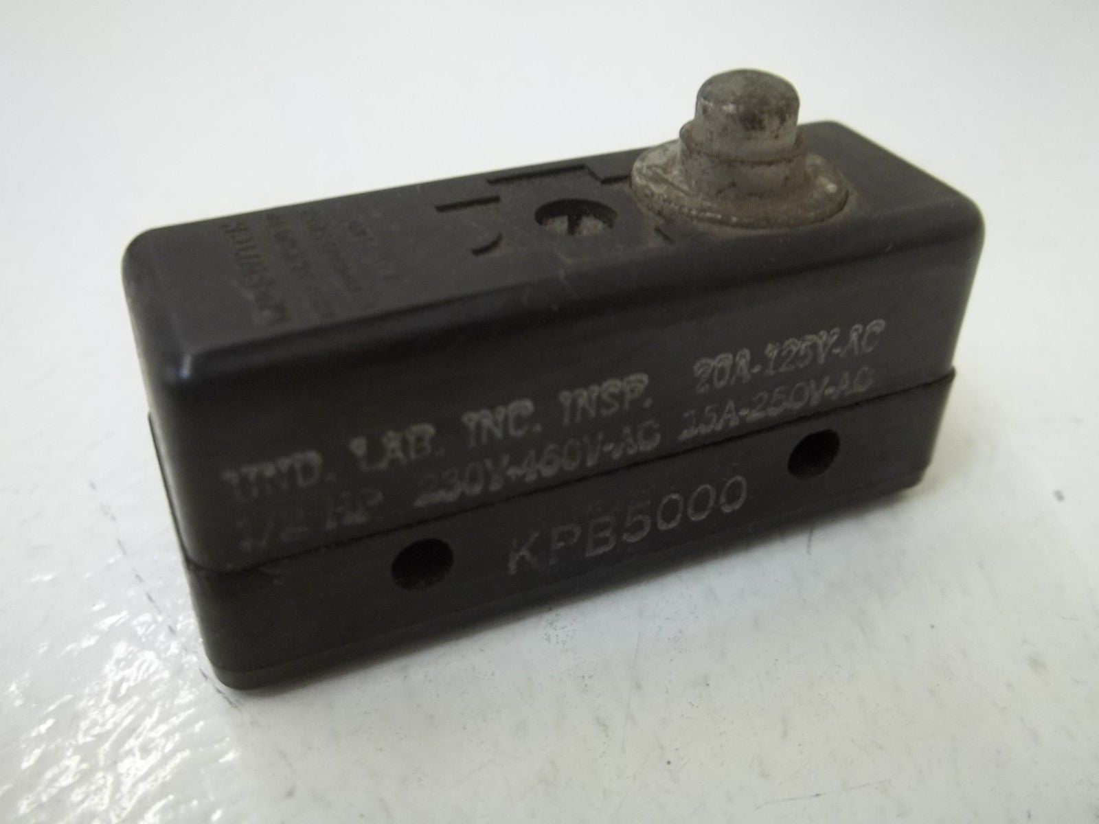 LOT OF 2 MICROSWITCH KPB5000 *USED*