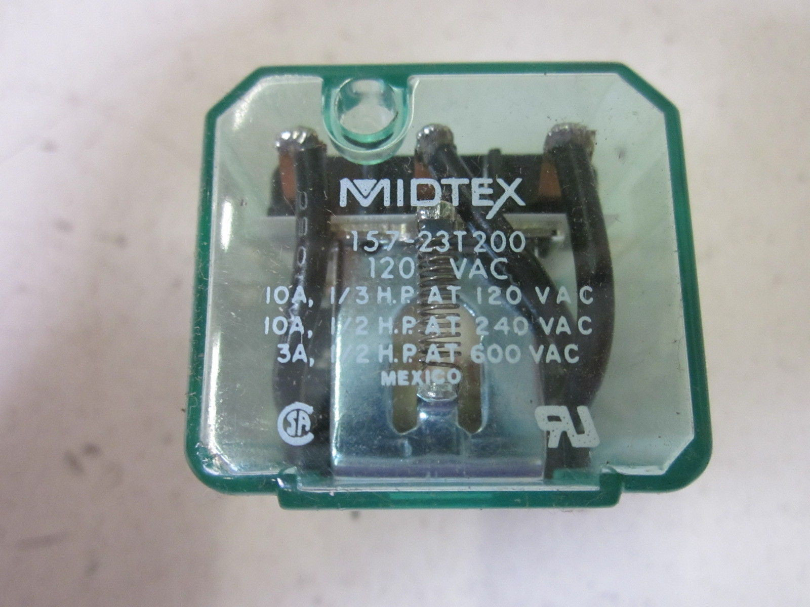 MIDTEX 157-23T200 RELAY 120VAC *USED*