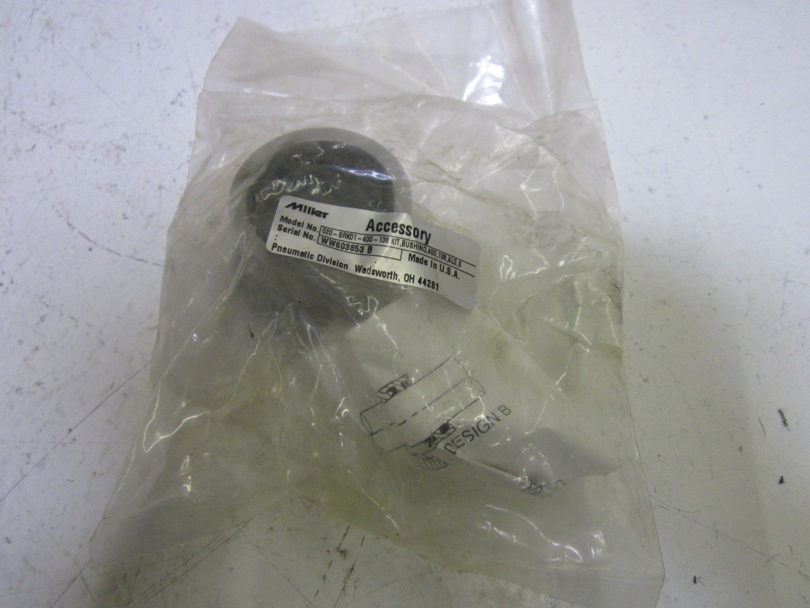 LOT OF 2 MILLER 020-BRK01-400-138  *NEW IN A FACTORY BAG*