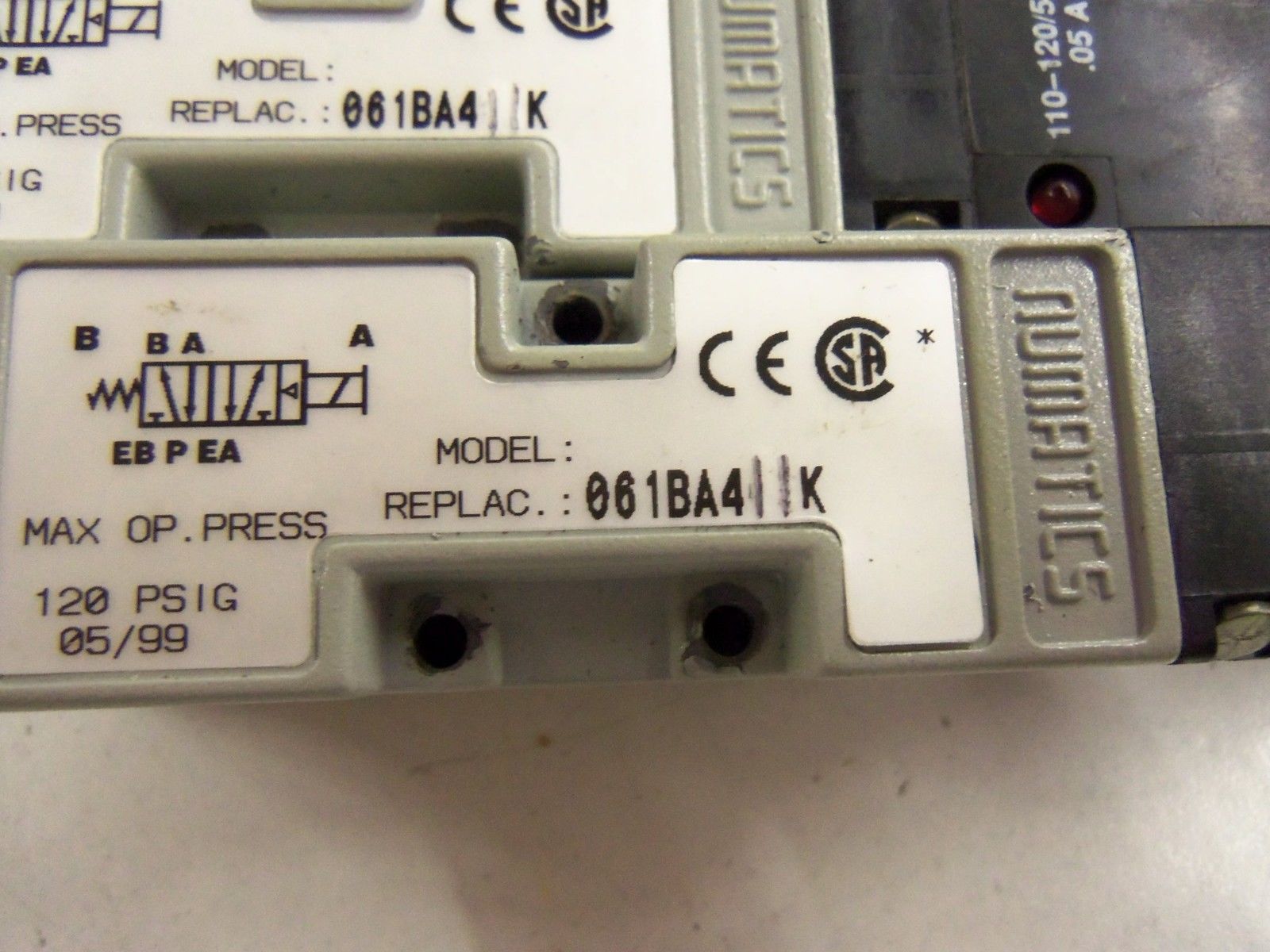 LOT OF 2 NUMATICS 061BA411K *NEW NO BOX*