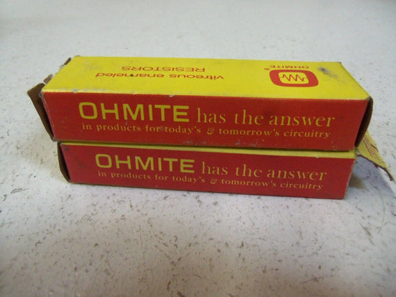 LOT OF 2  OHMITE RESISTOR D50K10K *NEW IN BOX*