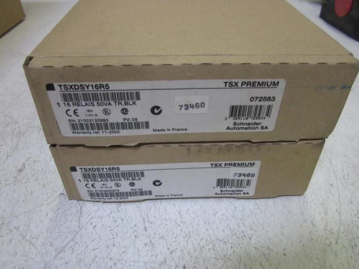 LOT OF 2 SCHNEIDER AUTOMATION TSXDSY16RS5 16 RELAY *NEW IN BOX*