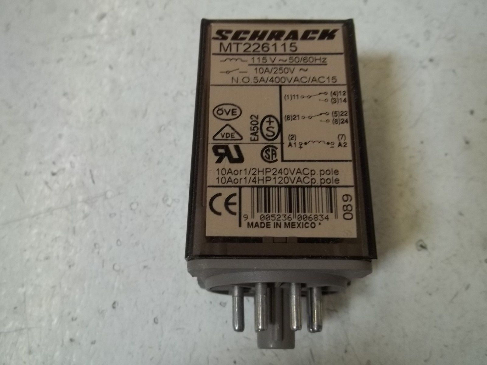 LOT OF 2 SCHRACK MT226115 RELAY *USED*