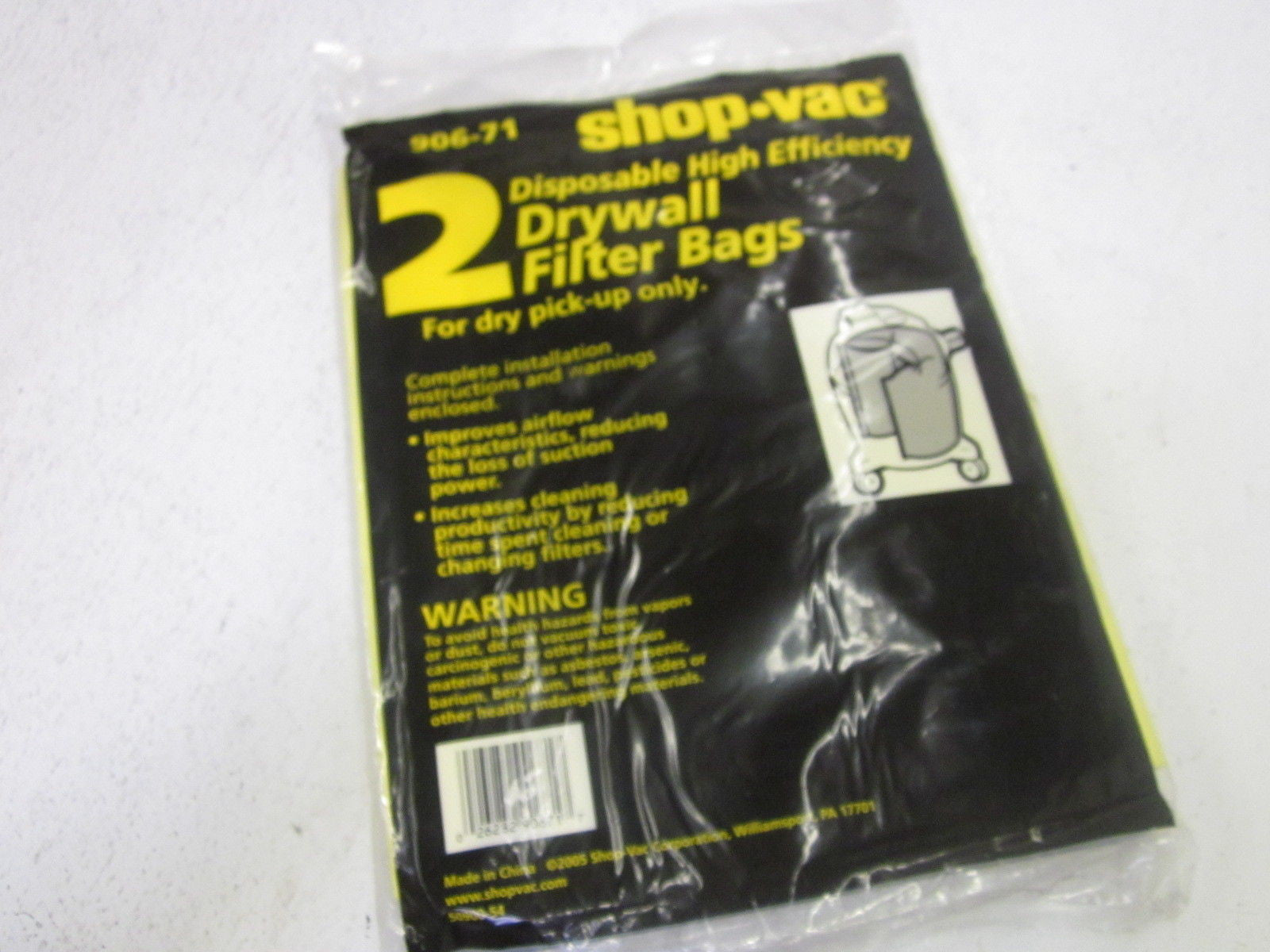 LOT OF 2 SHOP VAC 906-71 *NEW IN A FACTORY BAG*