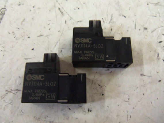 LOT OF 2 SMC NVJ114A-5LOZ VALVE *NEW NO BOX*