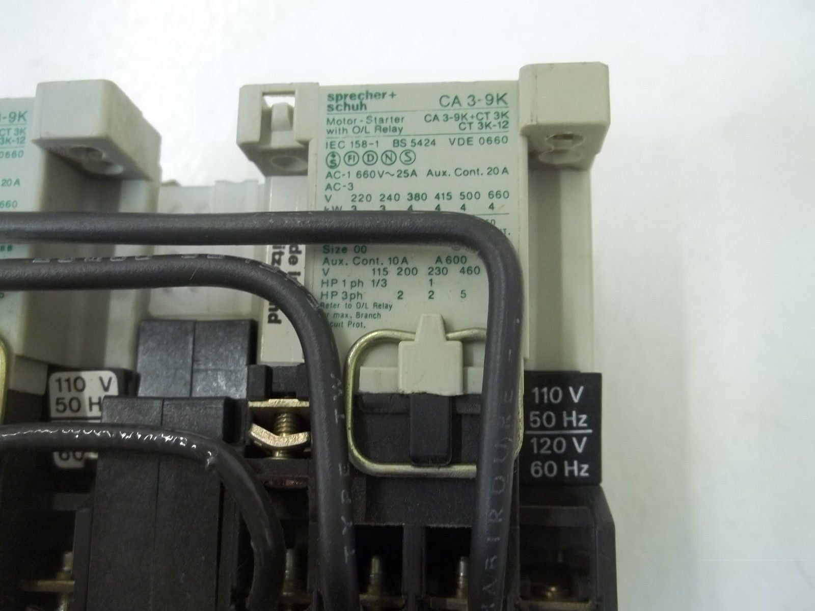 LOT OF 2 SPRECHER+SCHUH CA3-9K 120V *USED*