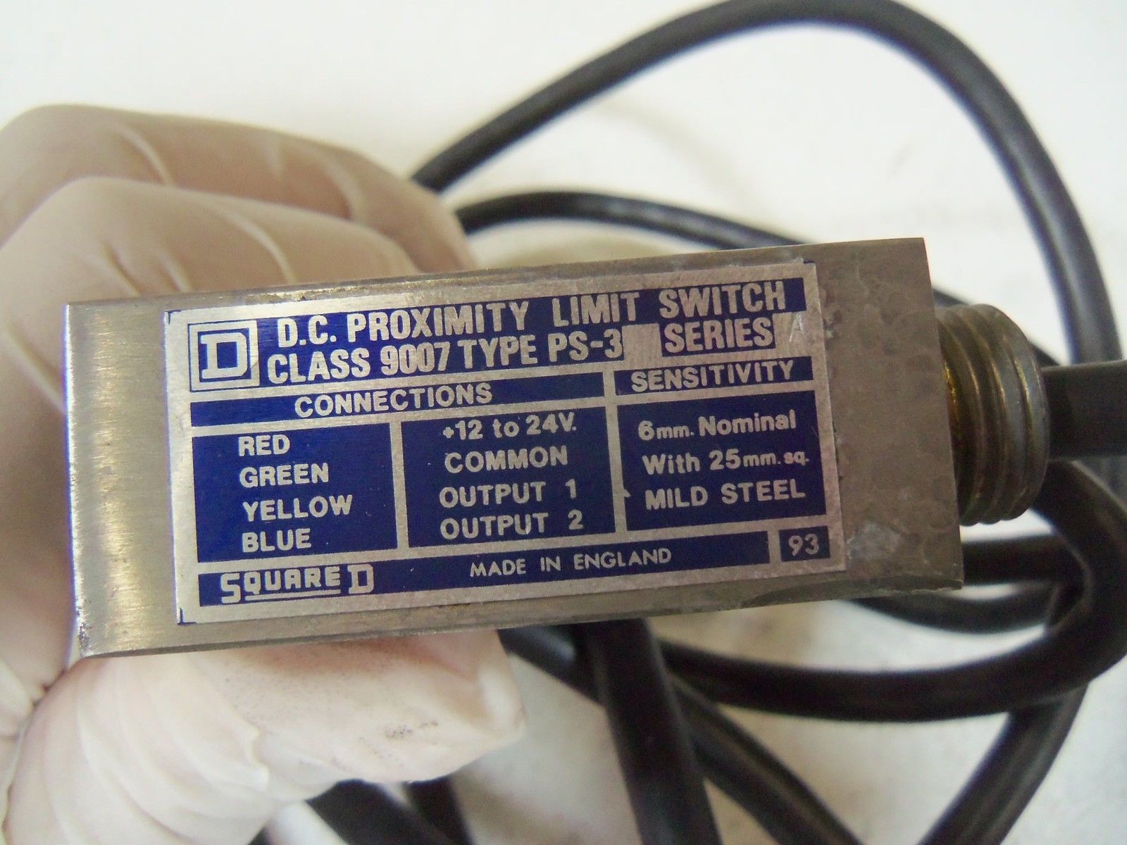 LOT OF 2 SQUARE D PROXIMITY LIMIT SWITCH 9007-PS-3 SERIES A *USED*