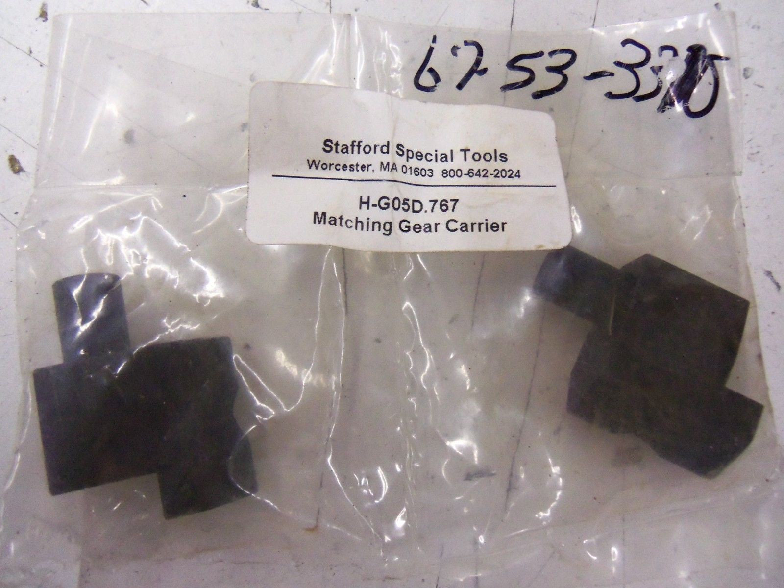 LOT OF 2 STAFFORD TOOLS H-G05D.767 MATCHING GEAR CARRIER *NEW IN FACTORY BAG*