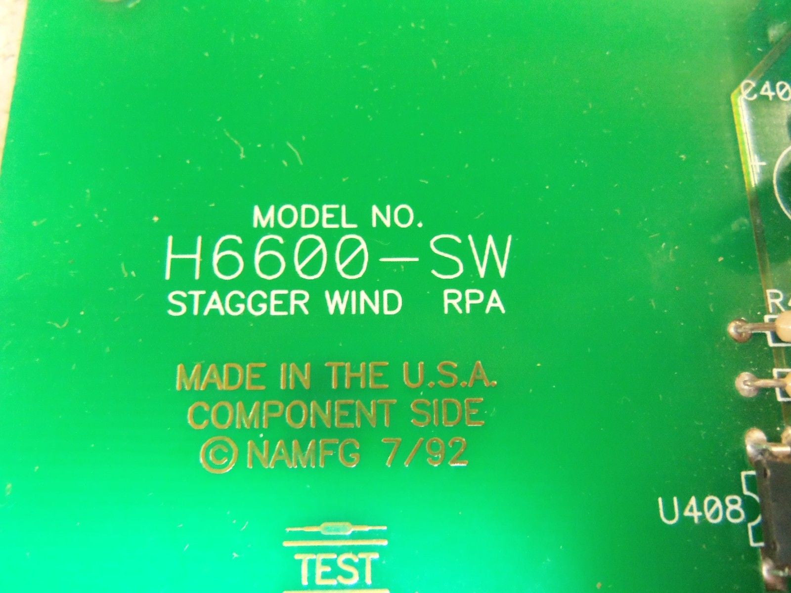 LOT OF 2 STAGGER WIND H6600-SW CIRCUIT BOARD *USED*