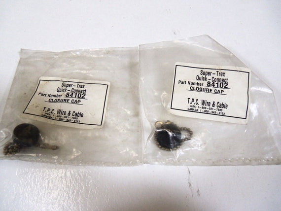LOT OF 2 SUPER-TREX CLOSURE CAP 84102 *NEW IN  BAG*