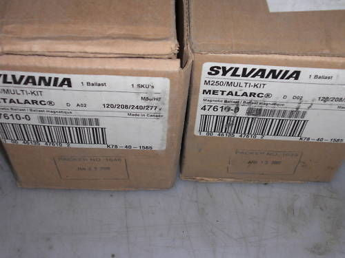 LOT OF 2 SYLVANIA BALLAST 47610-0 *USED*