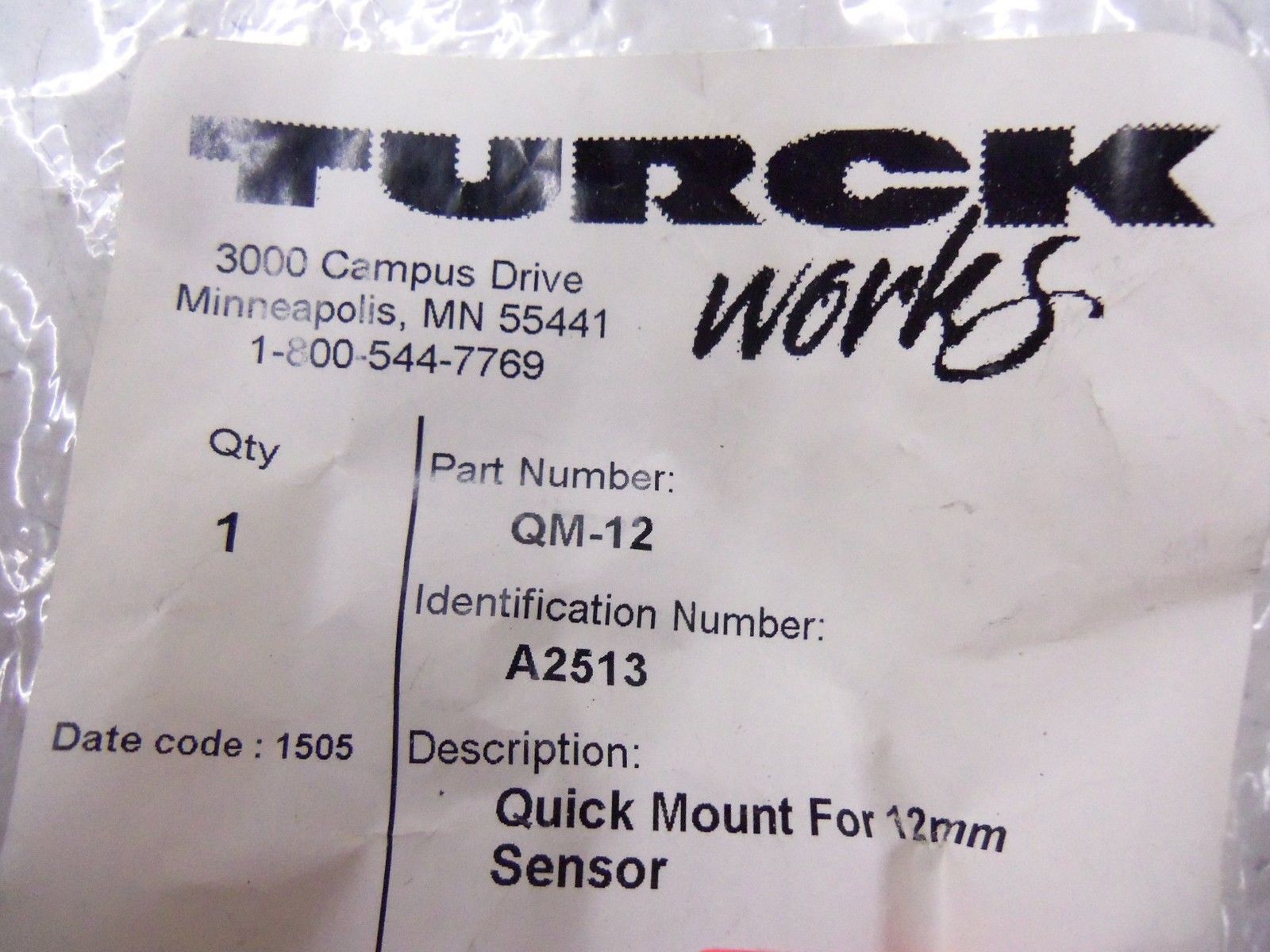 LOT OF 2 TURCK QM-12 *NEW IN BAG*
