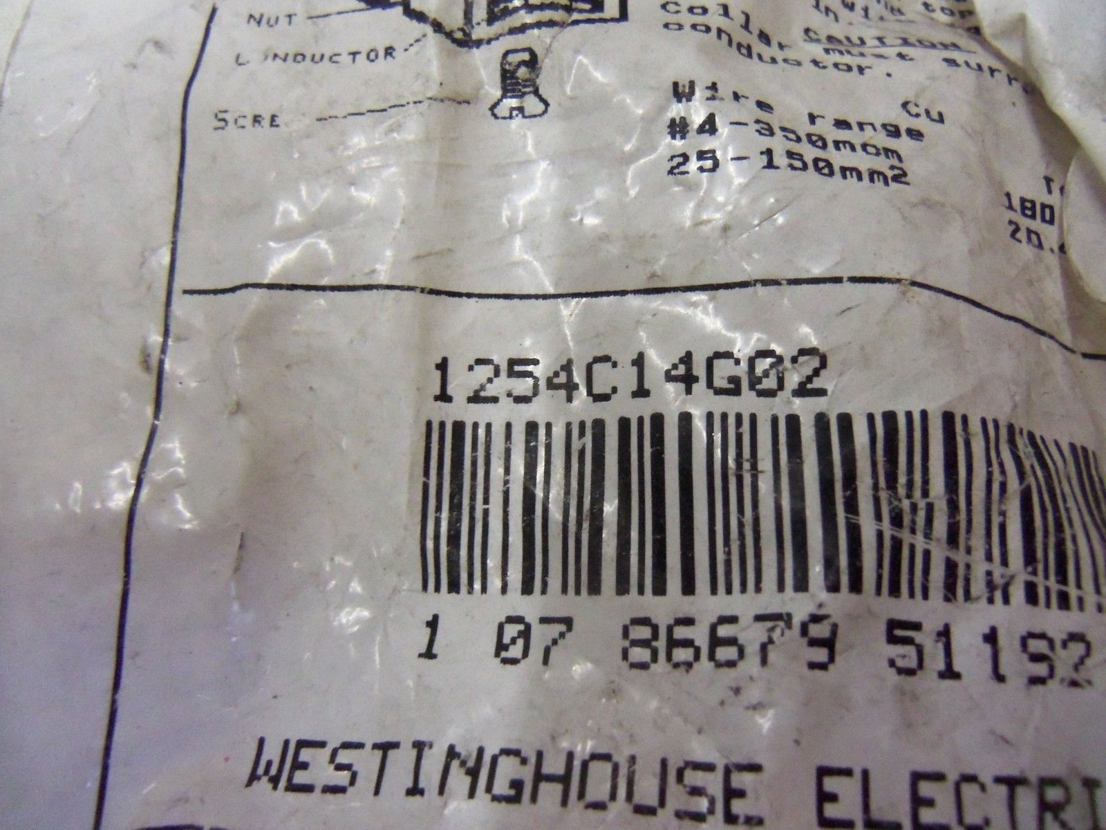 LOT OF 2 WESTINGHOUSE 154C14G02 *NEW IN FACTORY BAG*