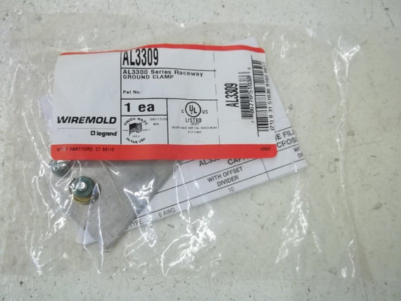 LOT OF 2 WIREMOLD AL3309 GROUND CLAMP *NEW IN A BAG*