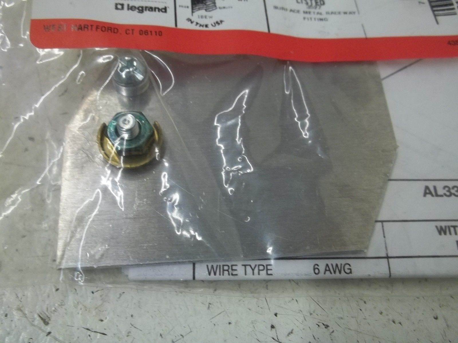 LOT OF 2 WIREMOLD AL3309 GROUND CLAMP *NEW IN A BAG*