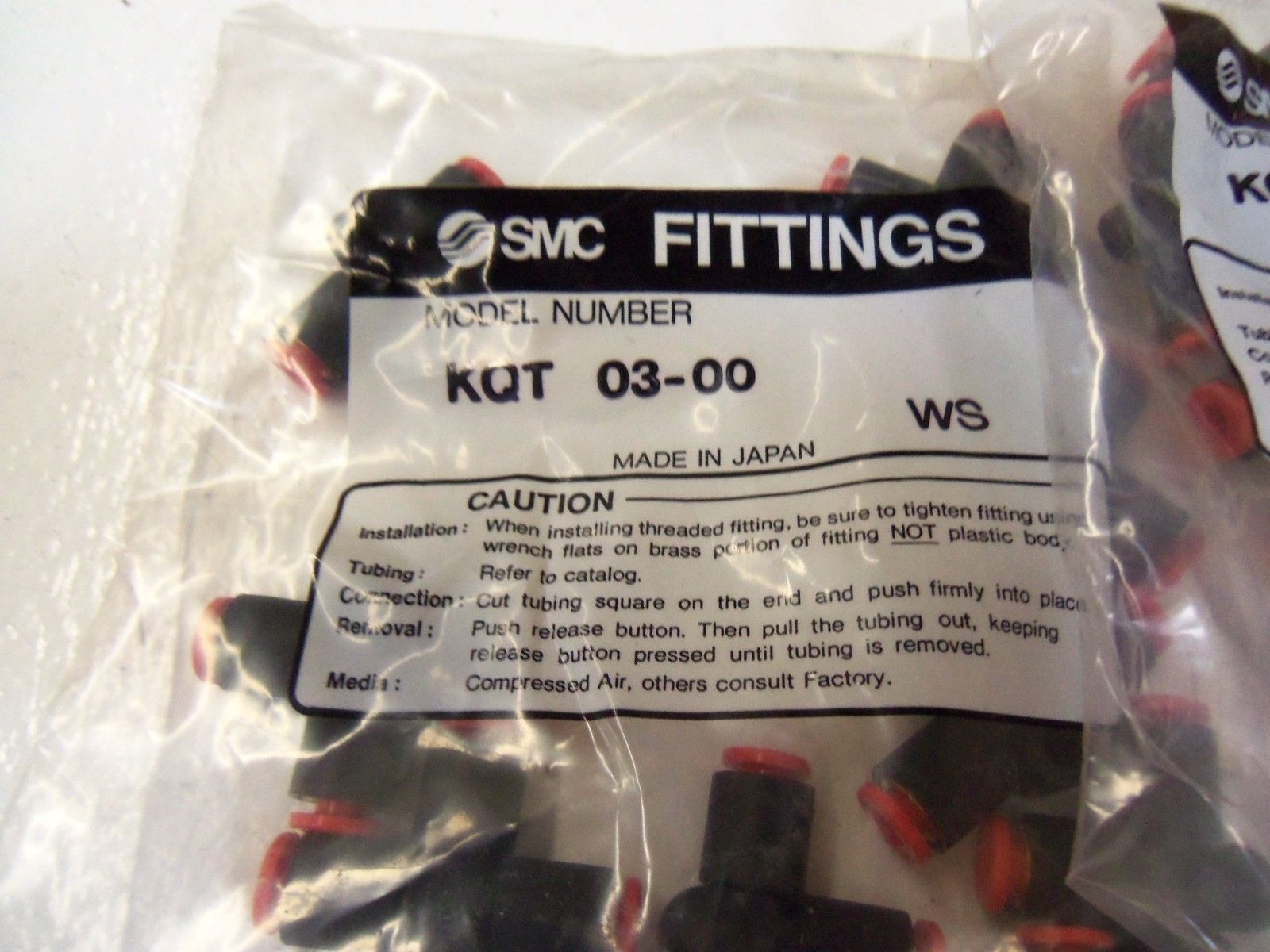 LOT OF 30 SMC KQT03-00 *NEW IN FACTORY BAG*