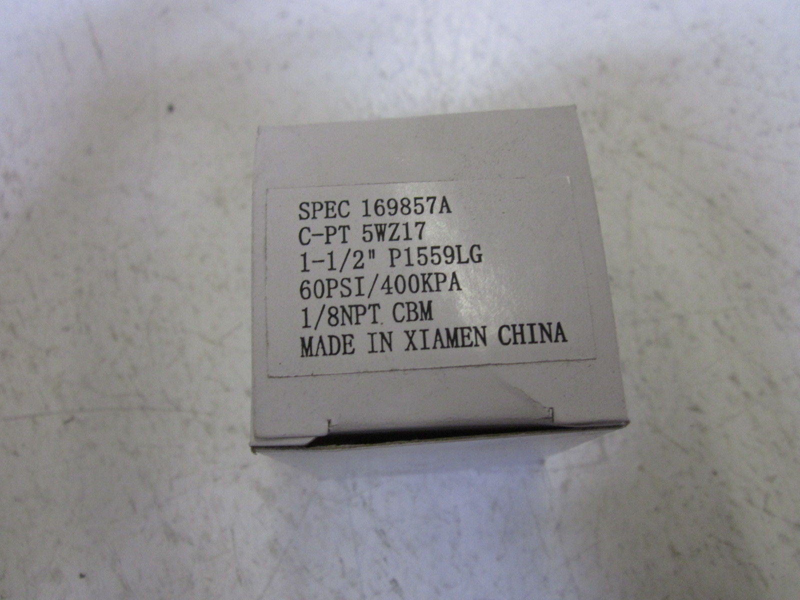 GRAINGER 169857A P1559LG PRESSURE GAUGE 1-1/2" 60PSI/400KPA *NEW IN BOX*