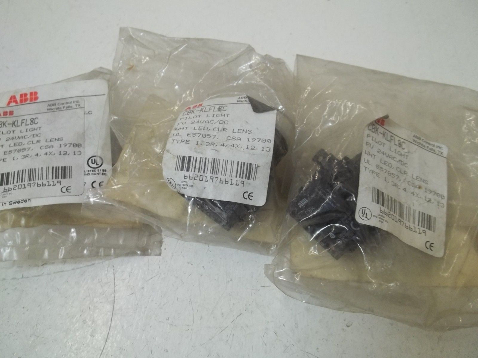 LOT OF 3 ABB CBK-KLFL8C *NEW IN A FACTORY BAG*