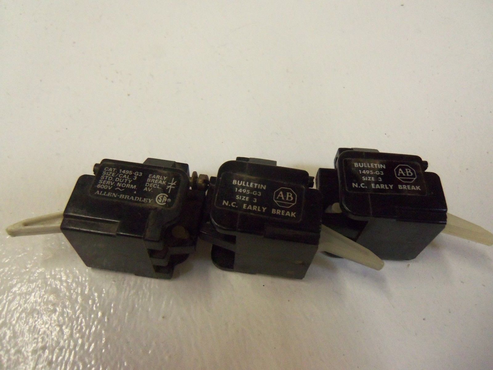 LOT OF 3 ALLEN BRADLEY 1495-G3 SIZE 3 *USED*