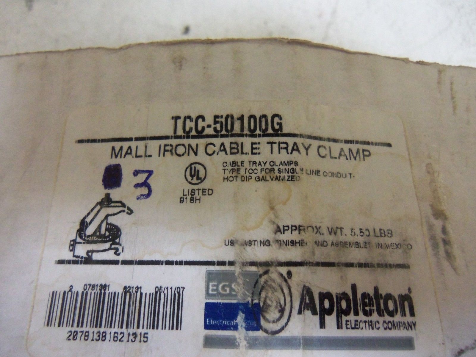 LOT OF 3 APPLETON TCC-50100G CONDUIT *NEW IN BOX*