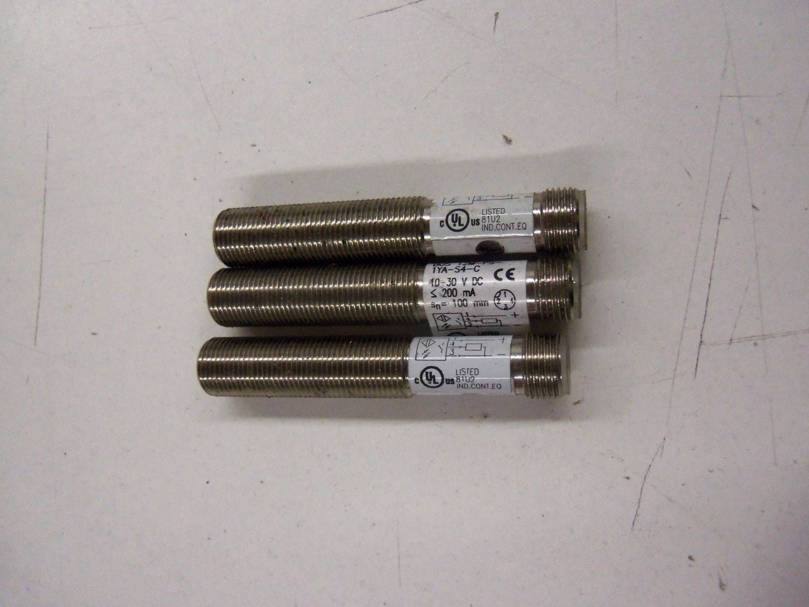 LOT OF 3 BALLUFF BOS 12M-PS 1YA-S4-C *USED*