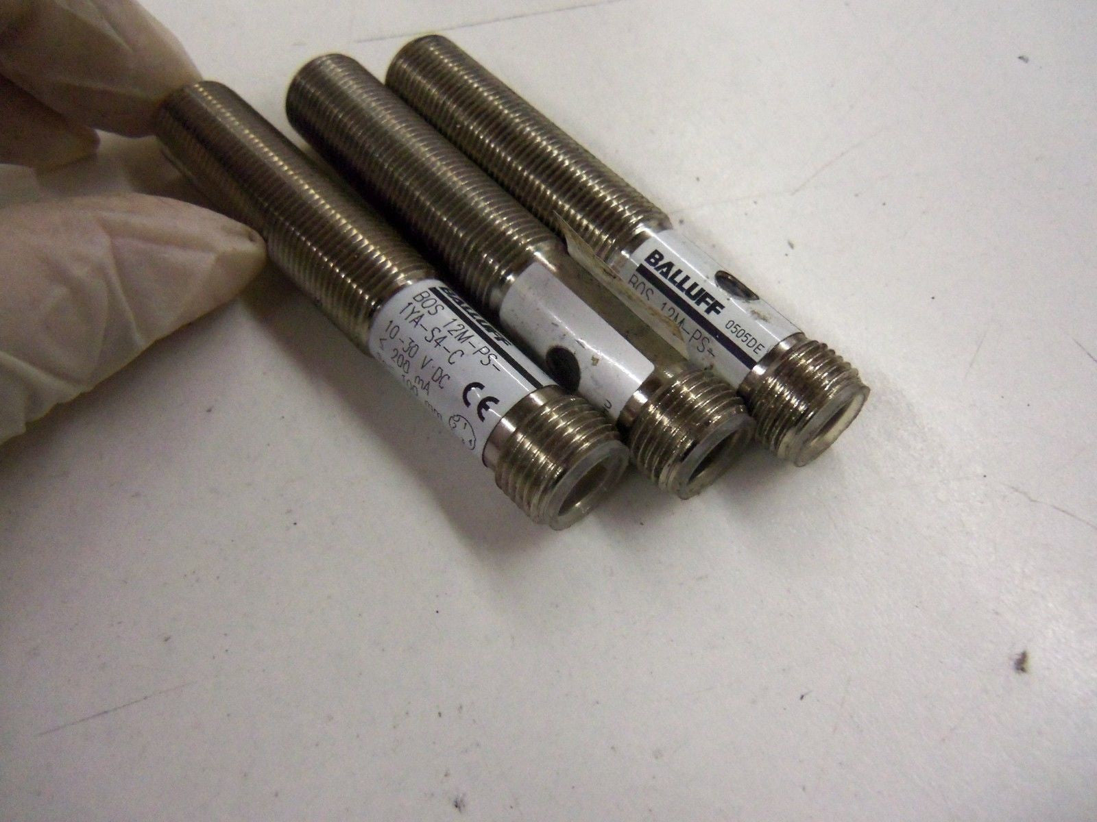 LOT OF 3 BALLUFF BOS 12M-PS 1YA-S4-C *USED*