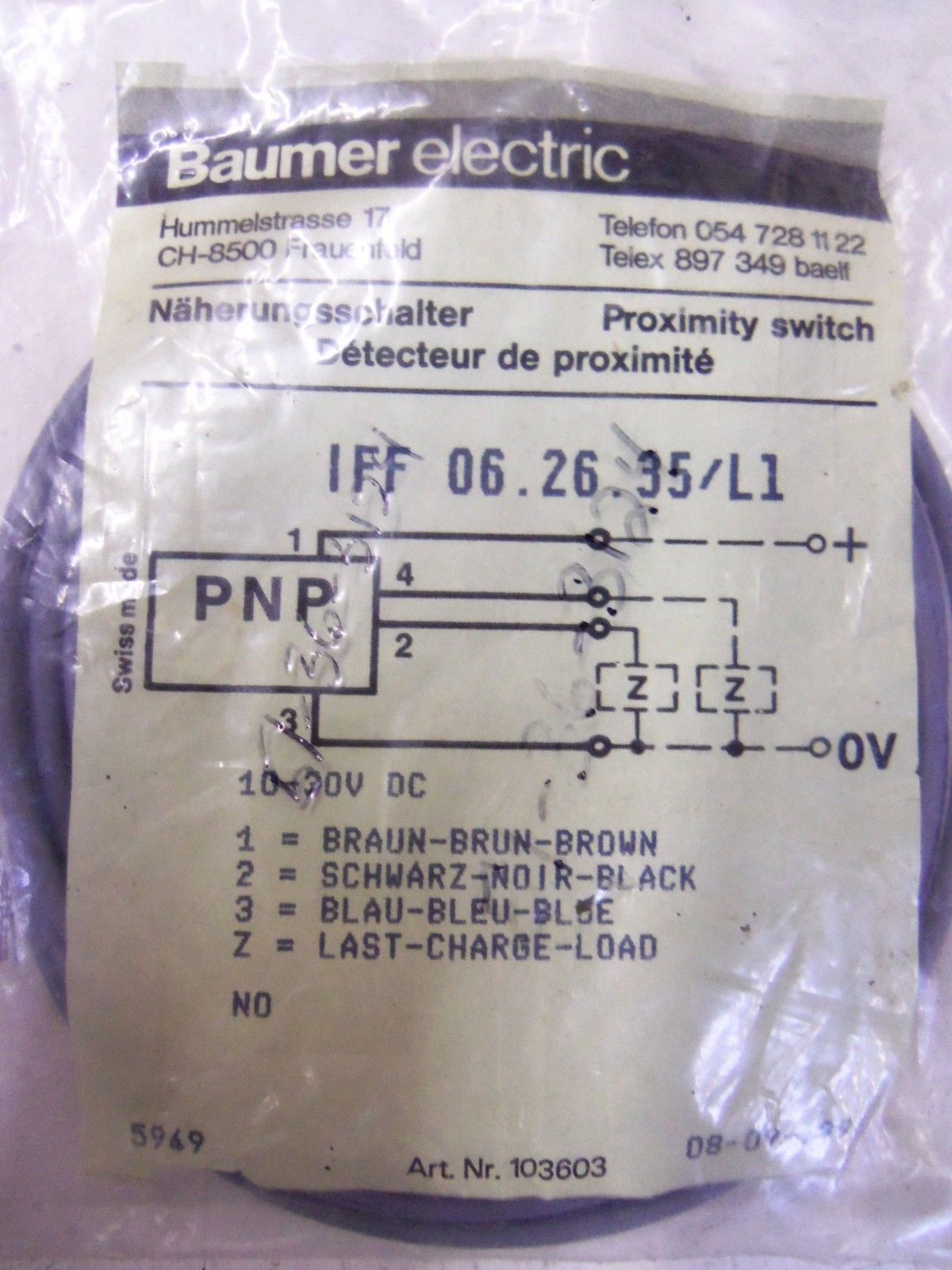 LOT OF 3 BAUMER IFF 06.26.35/L1 *NEW IN BAG*