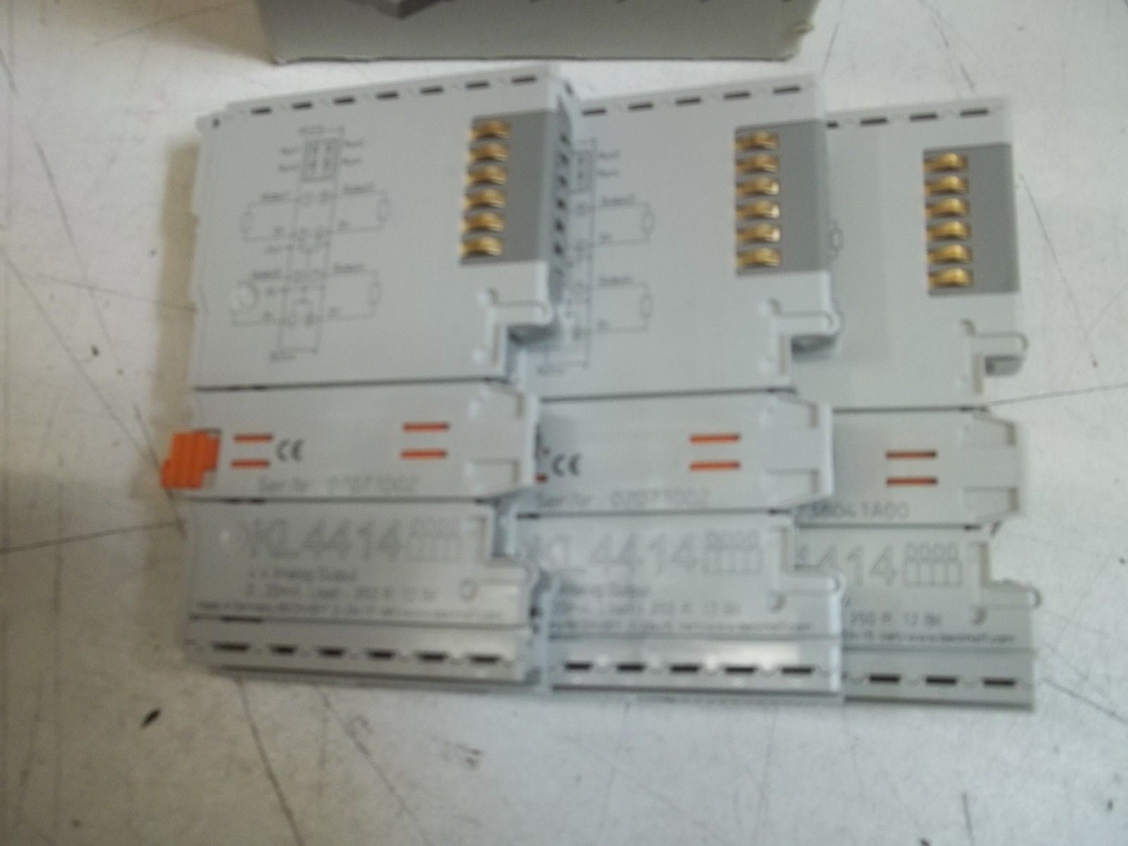 LOT OF 3 BECKHOFF KL4414 4-CHANNEL ANALOG OUTPUT TERMINAL  *NEW*