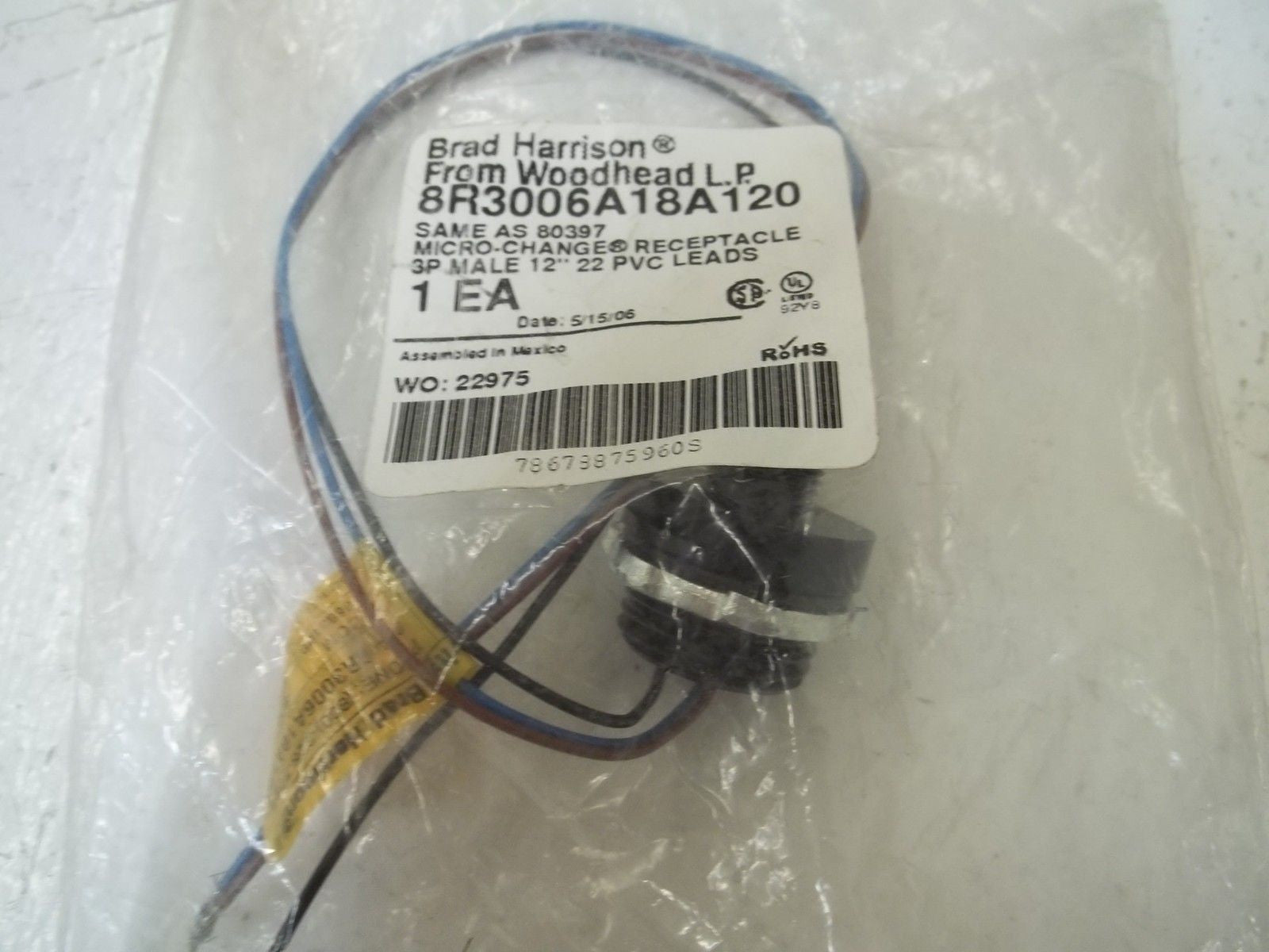 LOT OF 3 BRAD HARRISON 8R3006A18A120 *NEW IN A FACTORY BAG*