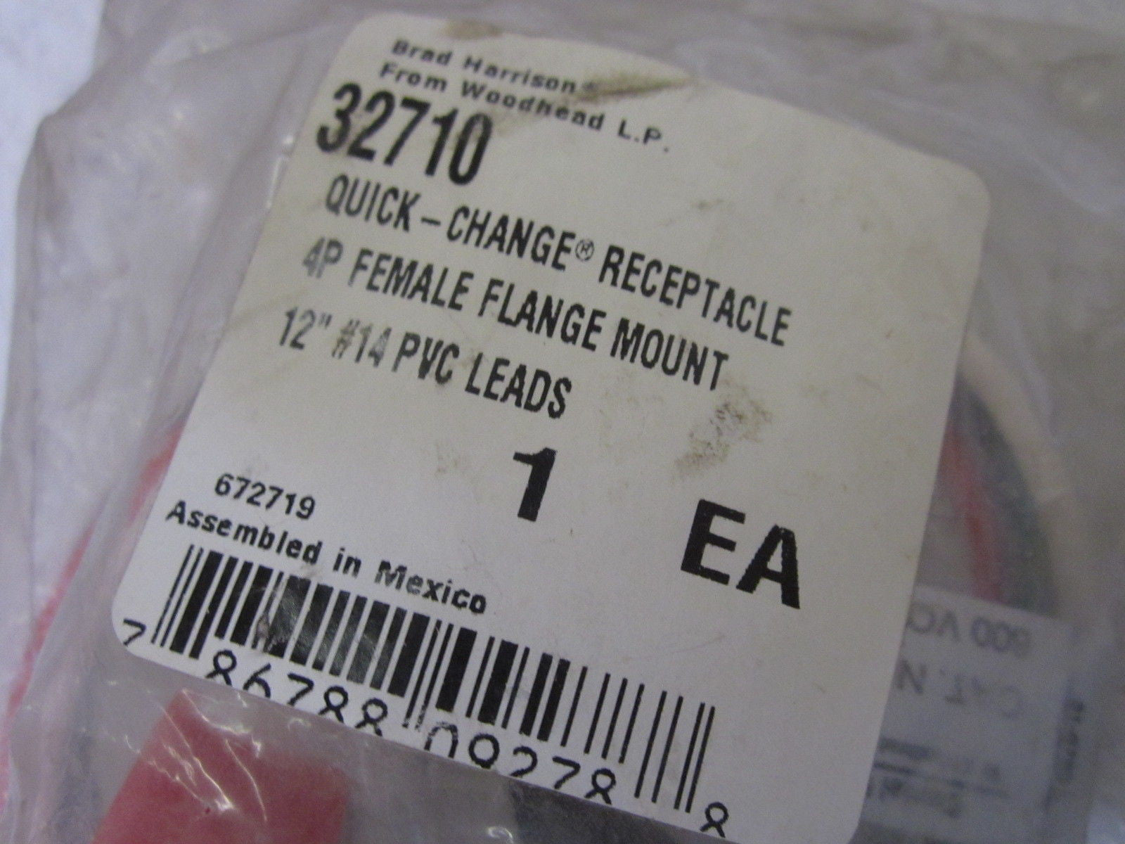 LOT OF 3 BRAD HARRISON 32710 QUICK CHANGE RECEPTACLE *NEW IN A FACTORY BAG*