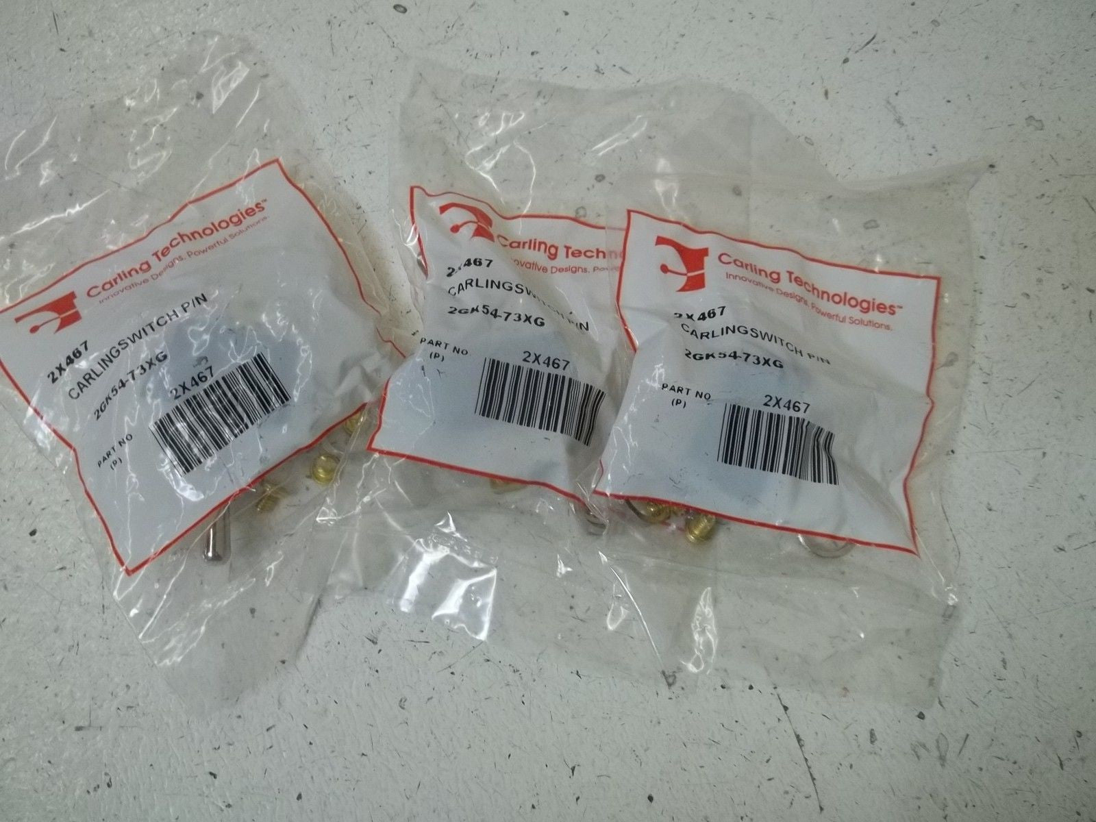 LOT OF 3 CARLING TECHNOLOGIES 2GK54-73XG TOGGLE SWITCH *NEW IN A FACTORY BAG*