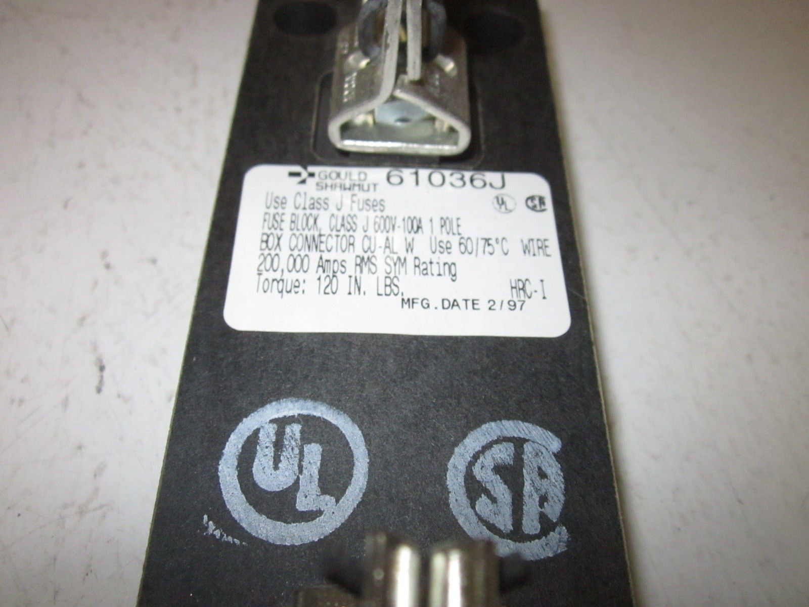 LOT OF 3 GOULD SHAWMUT 61036J MOLDED FUSE BLOCK HOLDERS *NEW IN BOX*