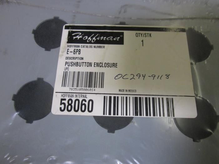 LOT OF 3 HOFFMAN E-6PB PUSHBUTTON ENCLOSURE *NEW NO BOX*