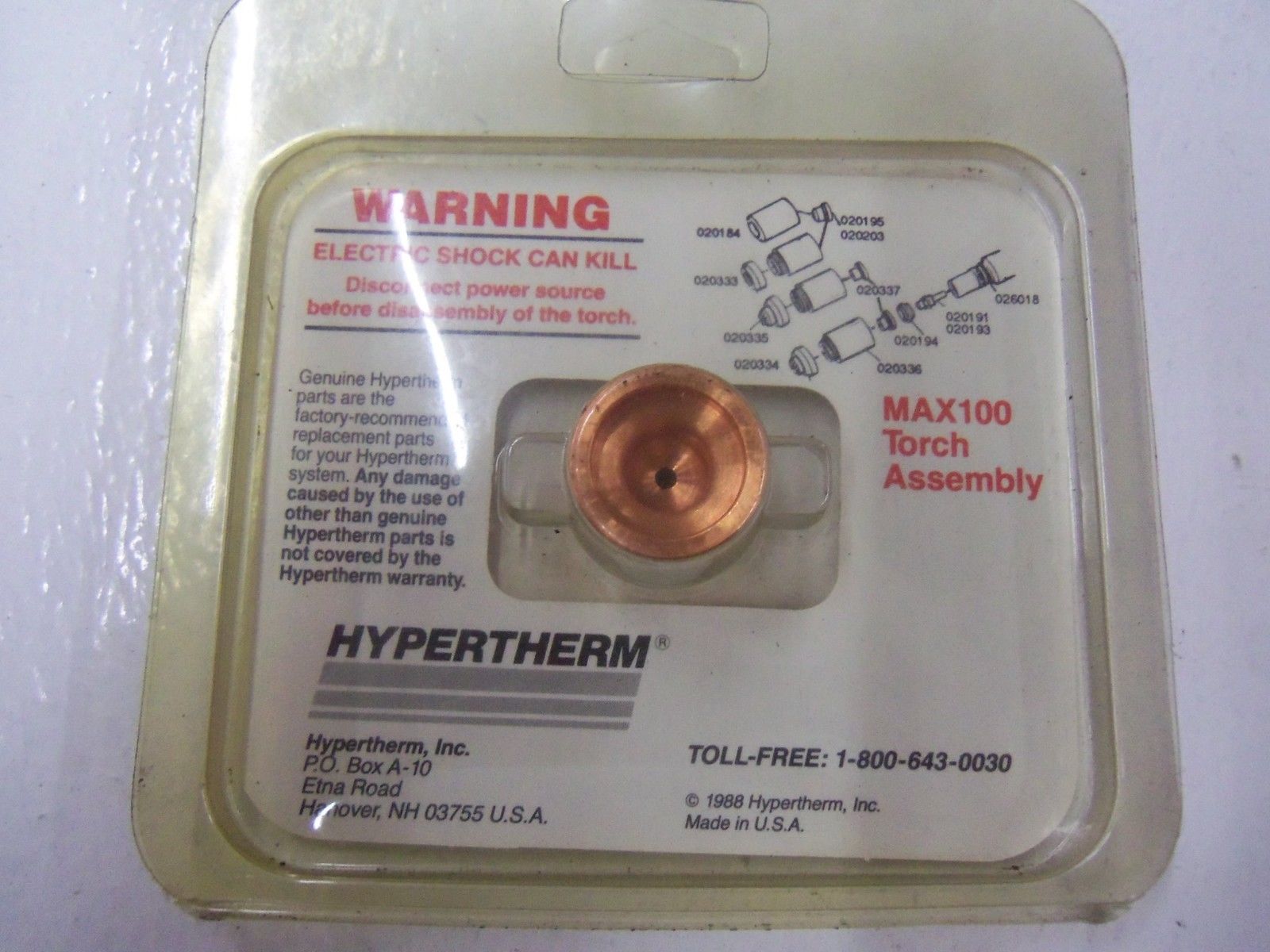 LOT OF 3 HYPERTHERM 020339 *ORIGINAL PACKAGE*
