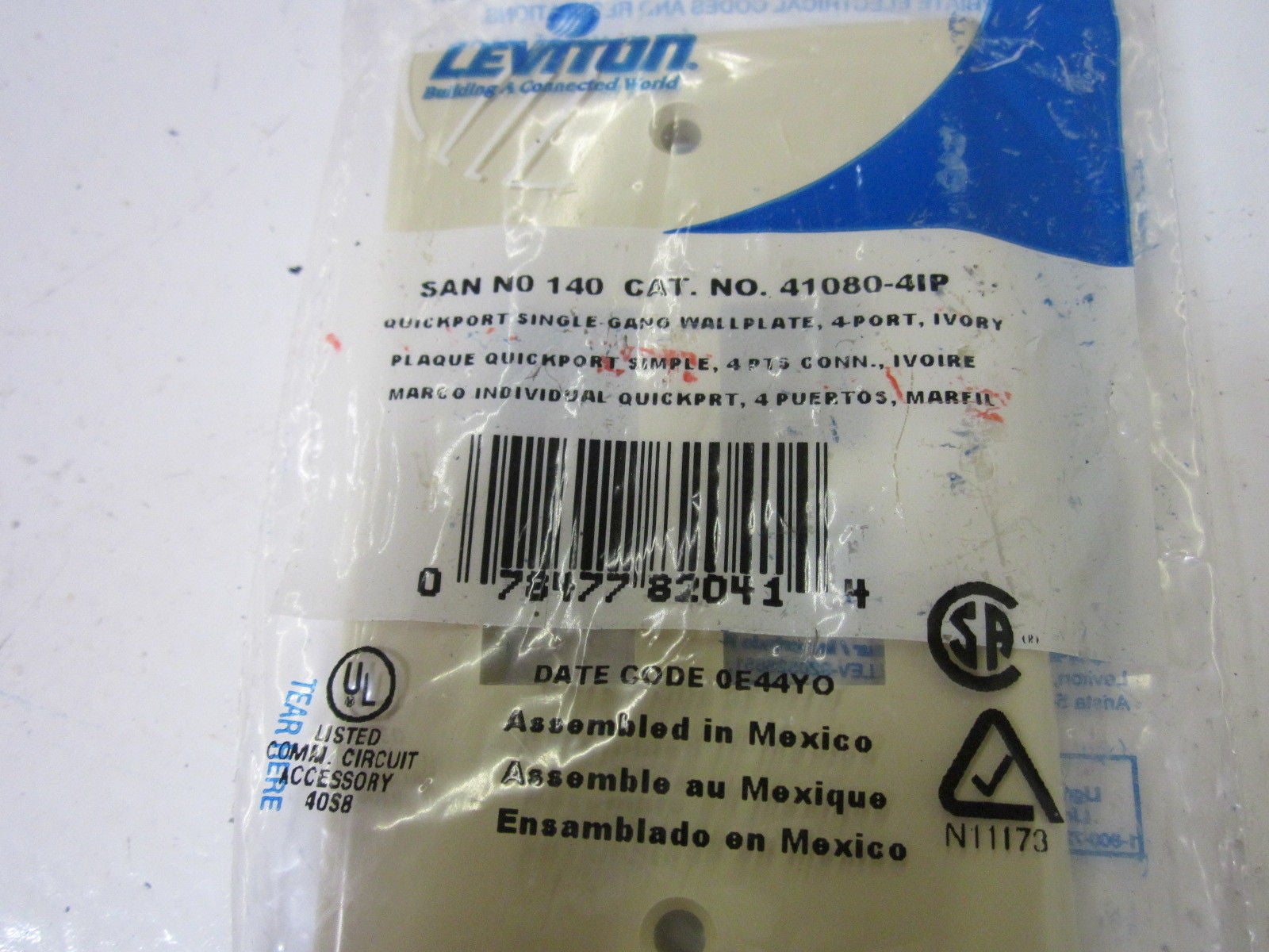 LOT OF 3 LEVITON 41080-4IP *NEW IN A  FACTORY BAG*