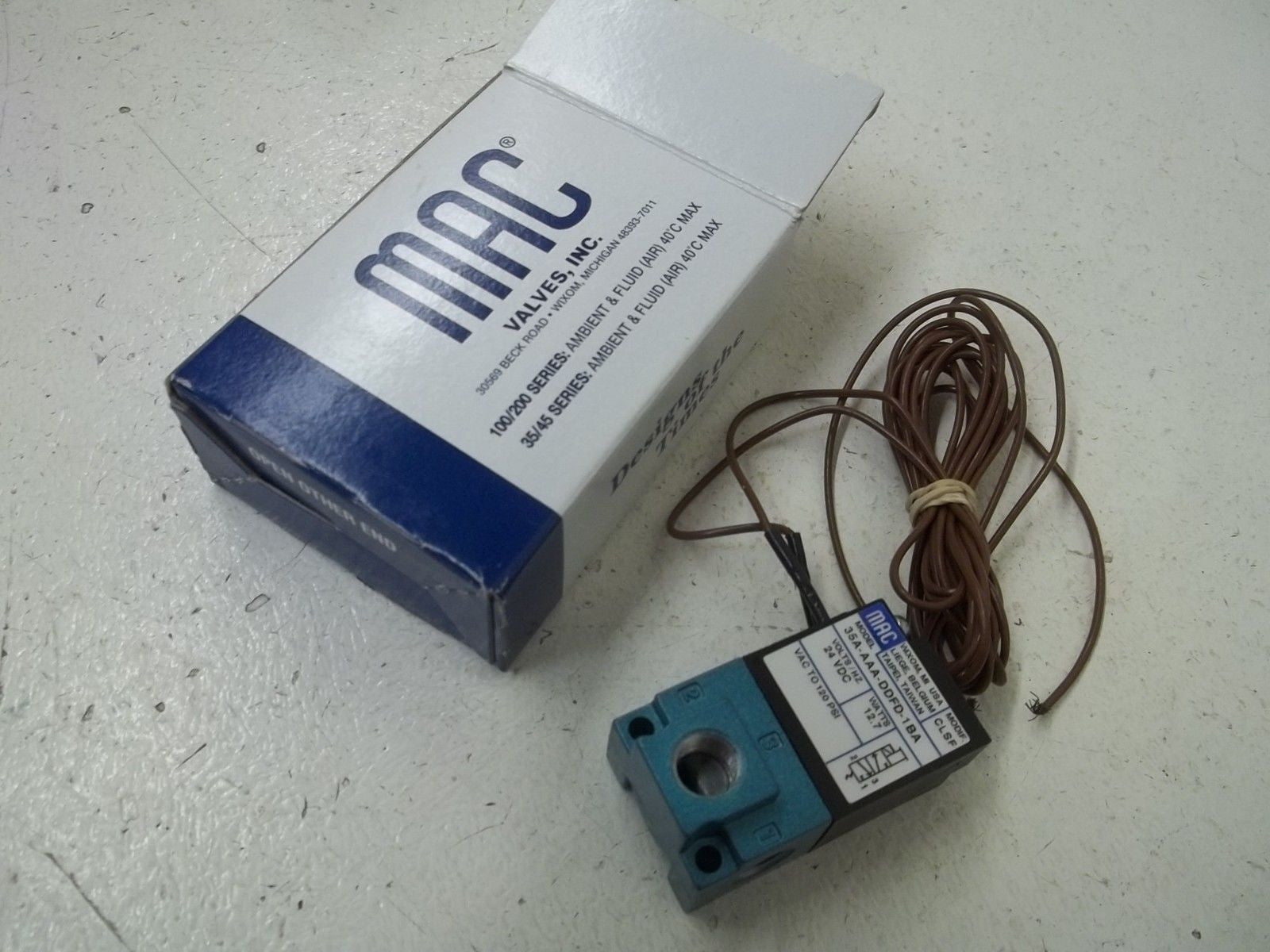 LOT OF 3 MAC 35A-AAA-DDFD-1BA SOLENOID VALVE *USED*