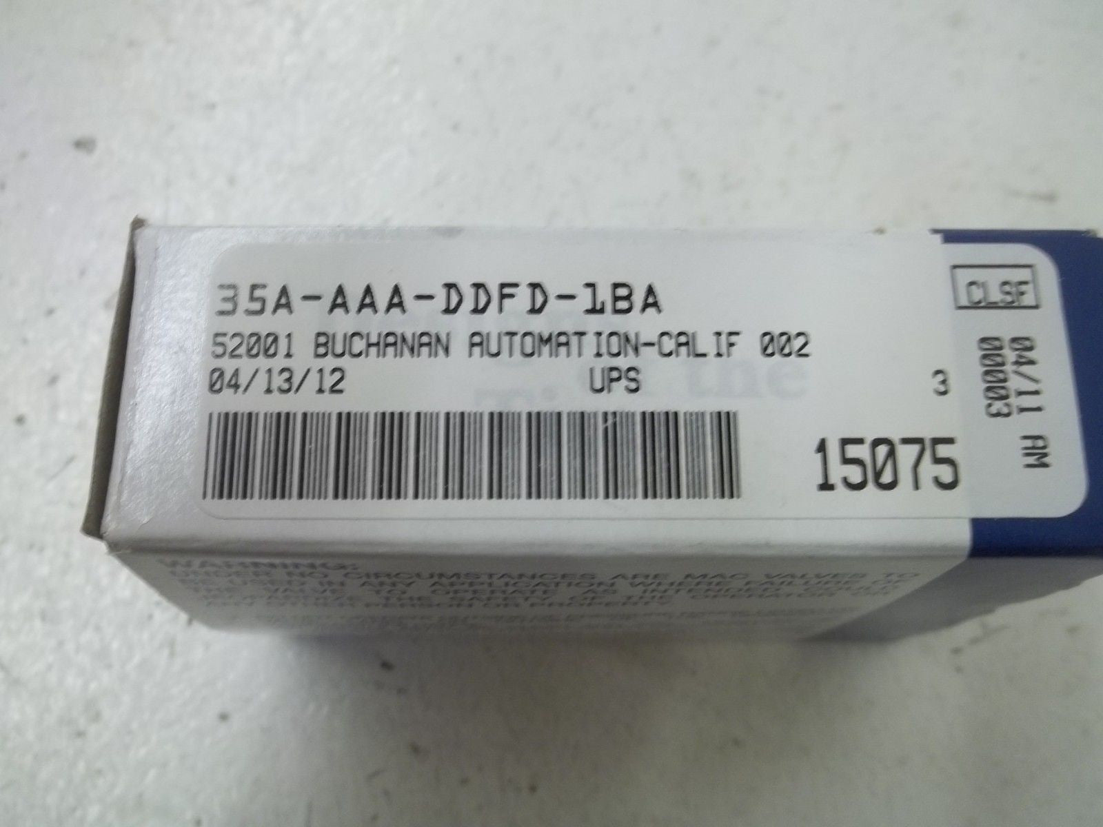 LOT OF 3 MAC 35A-AAA-DDFD-1BA SOLENOID VALVE *USED*