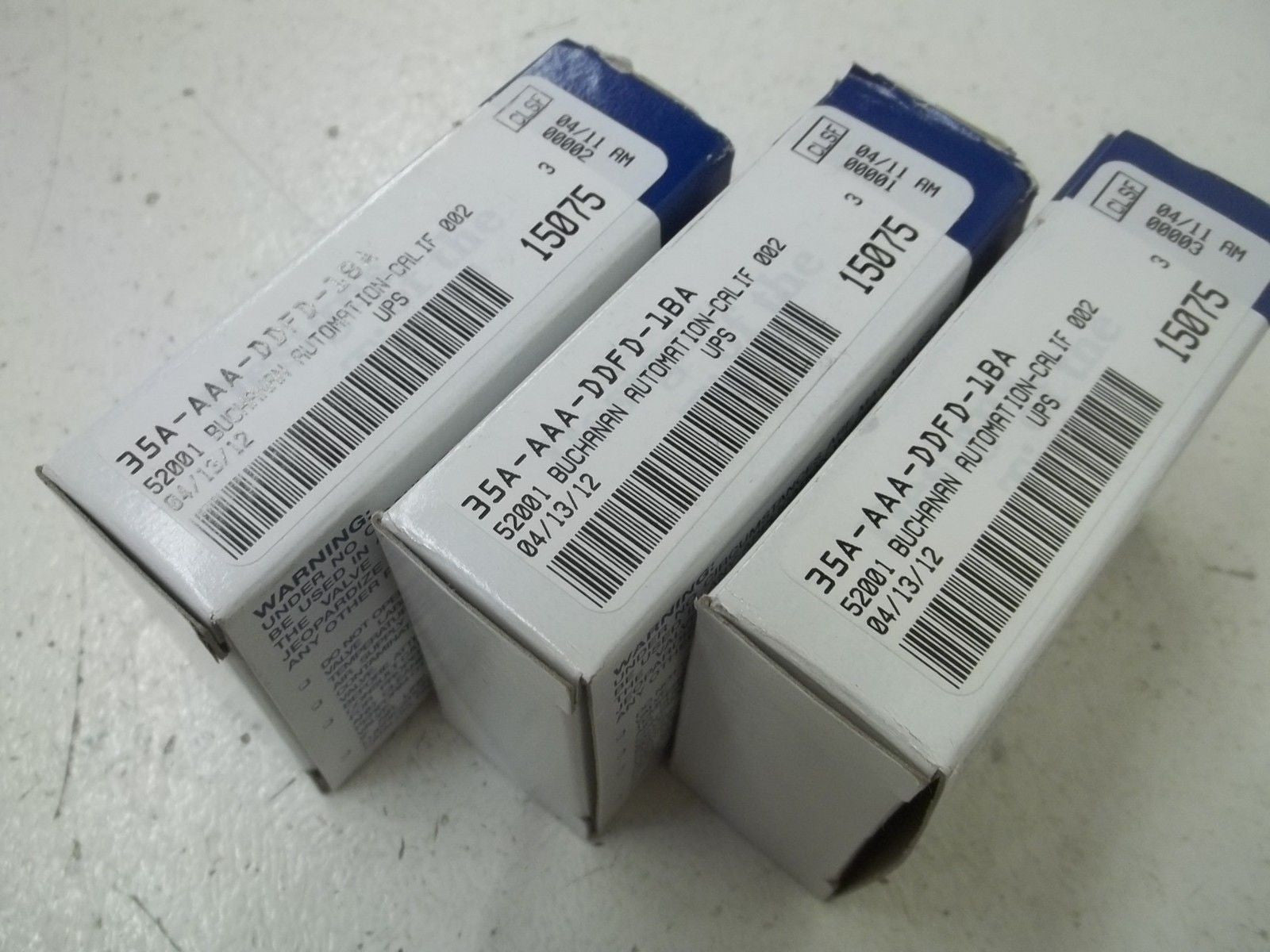 LOT OF 3 MAC 35A-AAA-DDFD-1BA SOLENOID VALVE *USED*