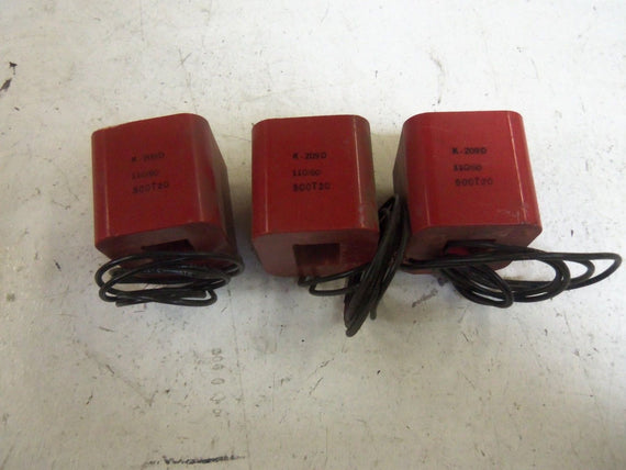 LOT OF 3 NAMCO K-209D COIL 110/60 *USED*