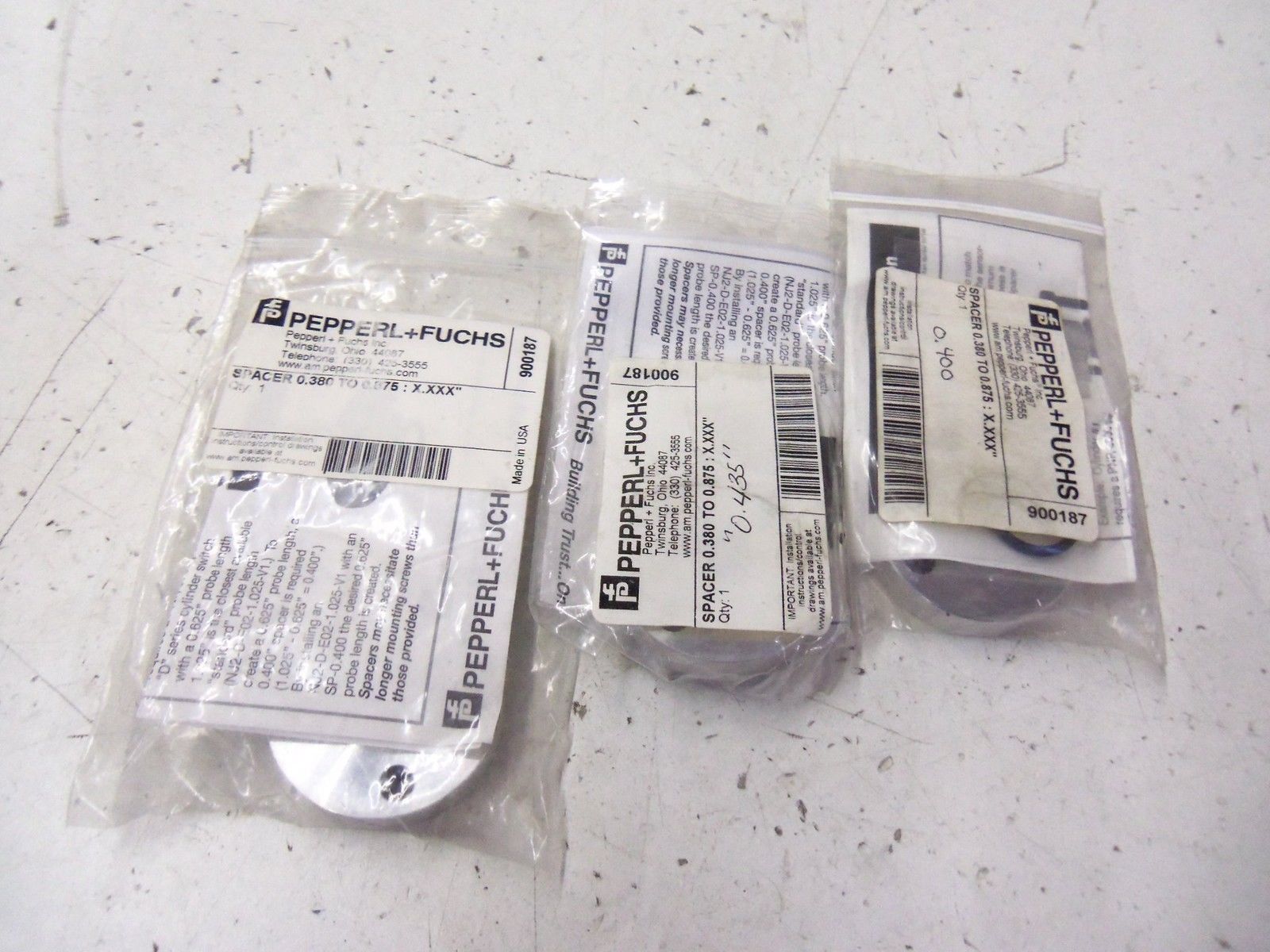 LOT OF 3 PEPPERL+FUCHS 0.380 TO 0.875 *NEW IN BAG*