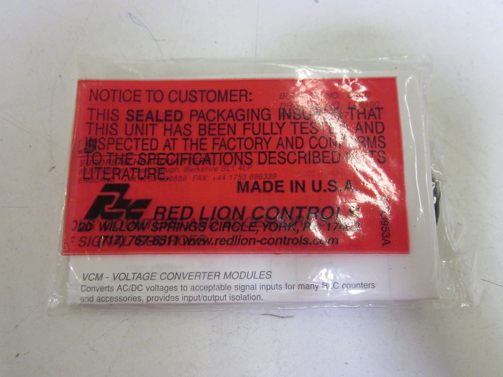 LOT OF 3 RED LION VCME0000 *NEW NO BOX*