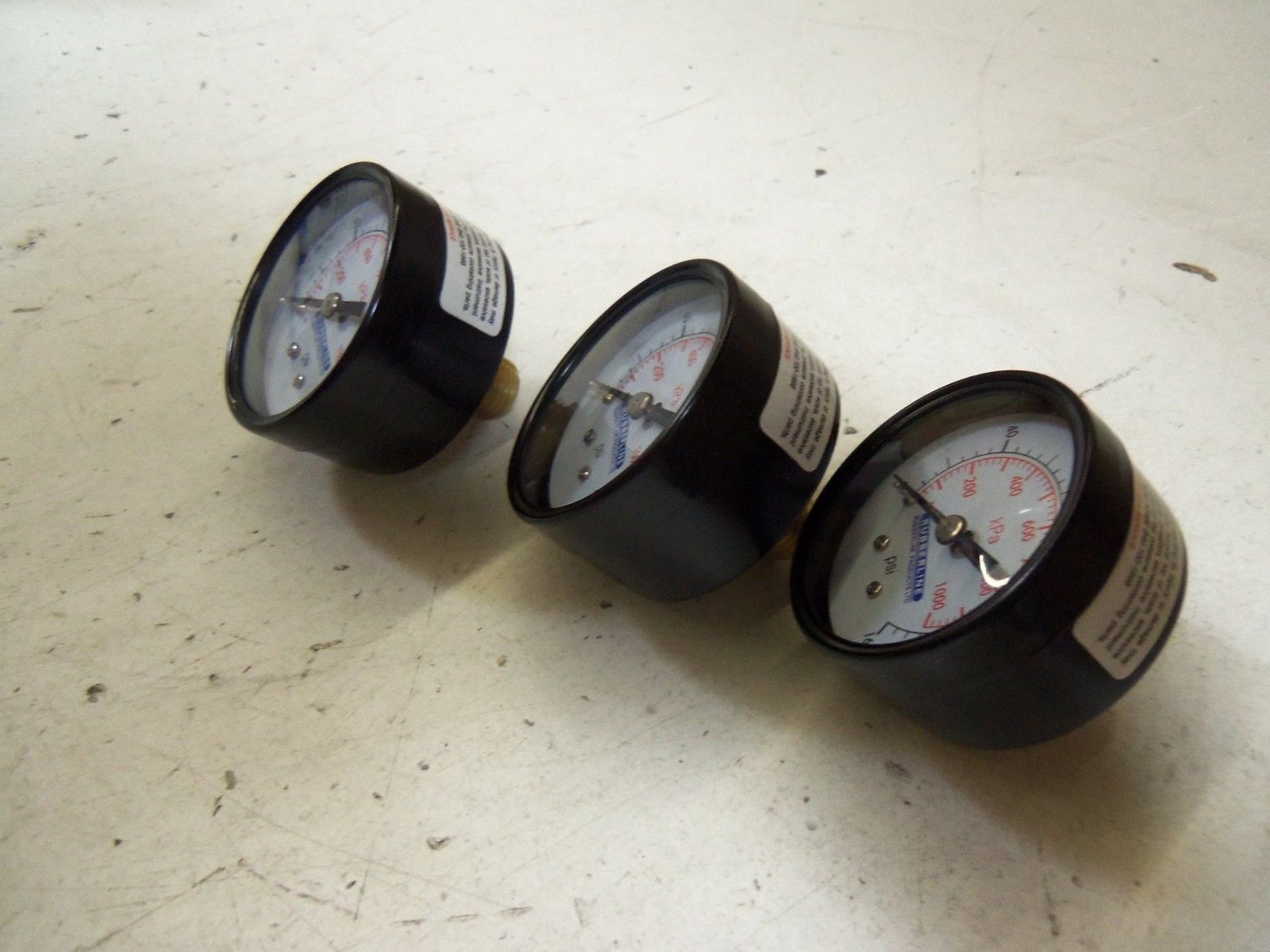 LOT OF 3 RUBBERLINE 0-160 PSI *NEW NO BOX*