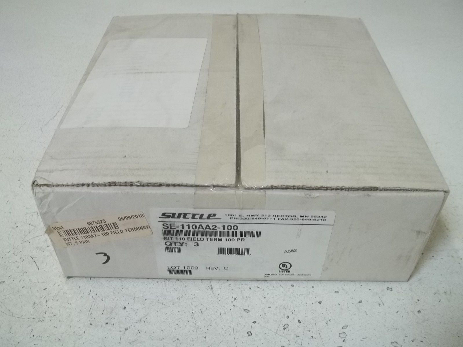LOT OF 3 SUTTLE SE-110AA2-100 KIT 110 FIELD TERM 100 PR *NEW IN BOX*